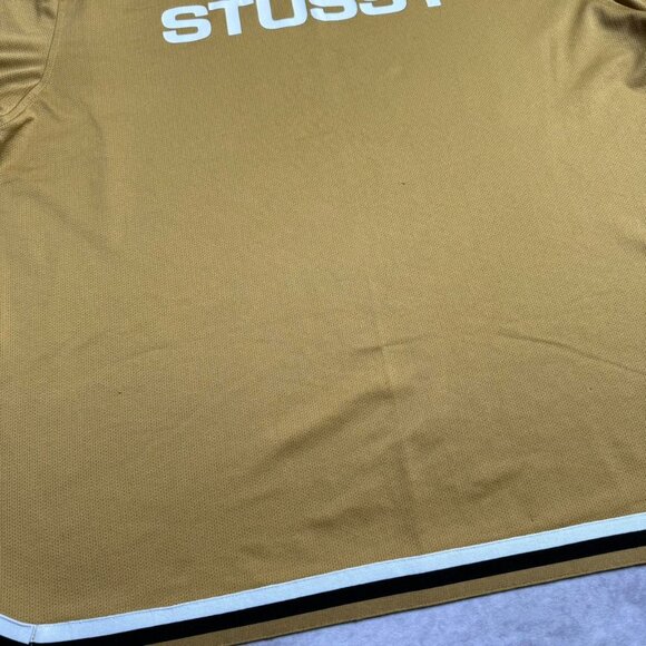 Gold Stussy Jersey T-Shirt - Picture 5 of 5